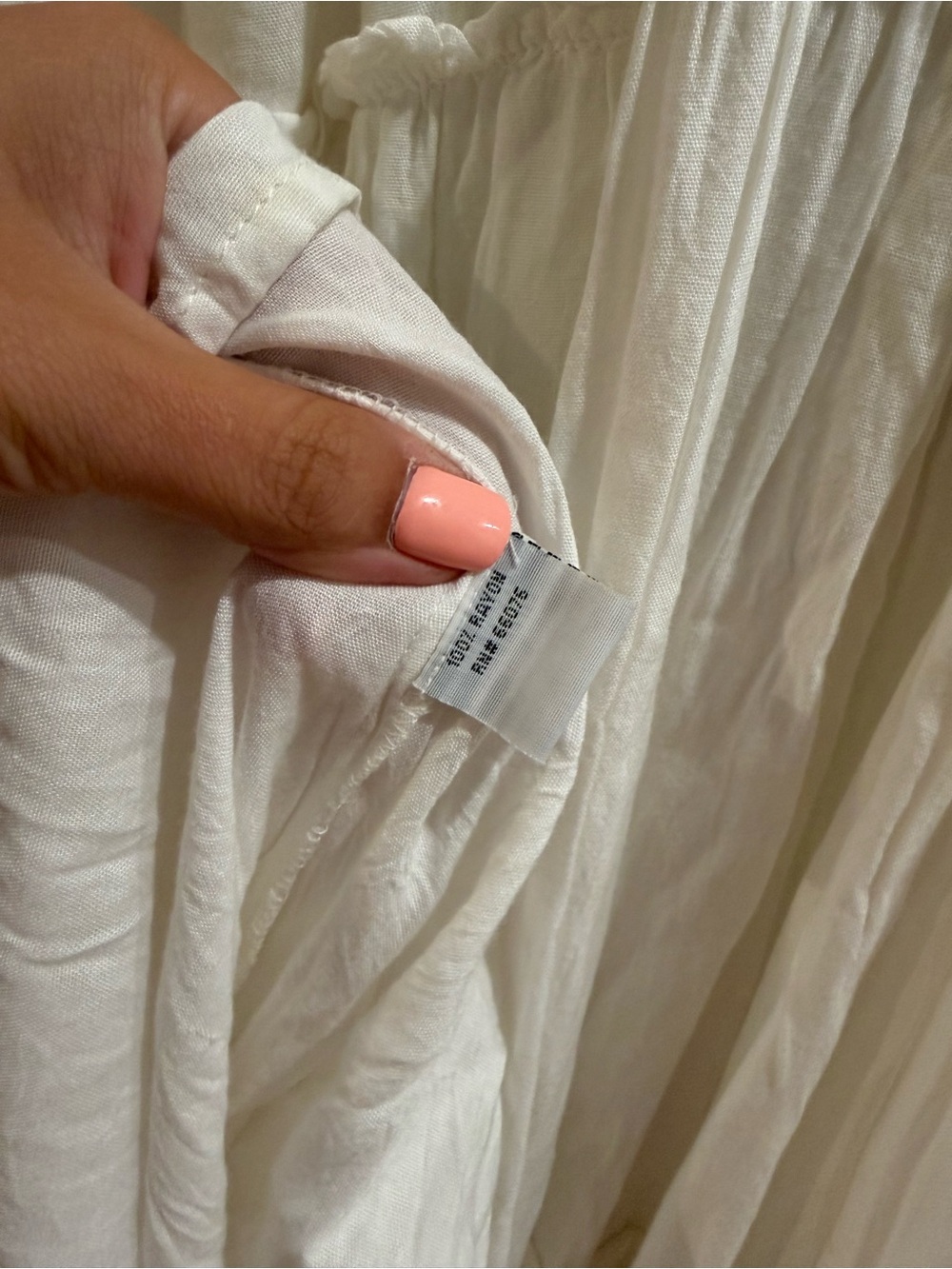 Sleeveless V-Neck White Tiered Summer Dress - Picture 5 of 5